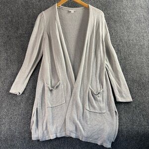 J.Jill Gray Open Front Women's Sweater